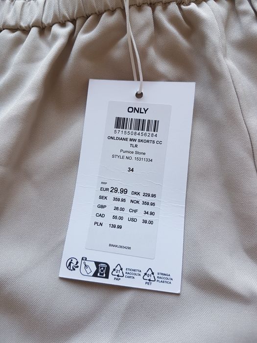 34 XS Only Diane spódnico szorty damskie spodenki na lato