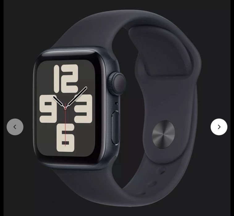 Смарт-годинник Apple Watch SE (2024) GPS 40mm Midnight Aluminium Case with Midnight Sport Band - S/M