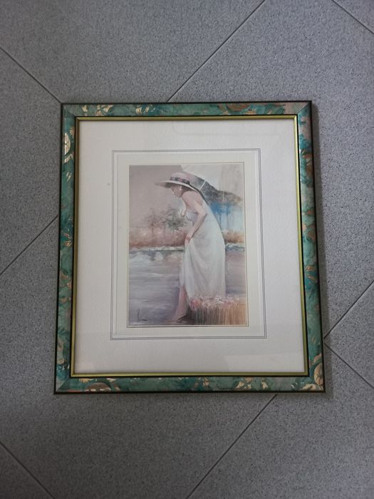 Quadro menina 40x45 cm