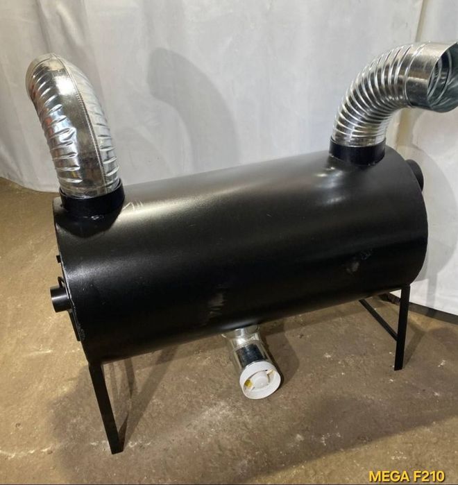 5 мм! 210м3! Печь бульрьян буржуйка с обдувом, под вентилятор