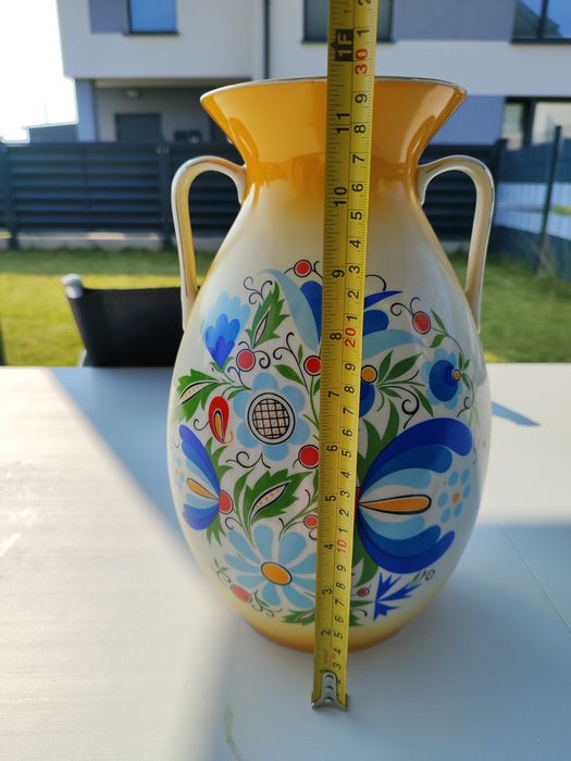 Duży dzbanek, dzban, wazon Lubiana kaszubski wzór