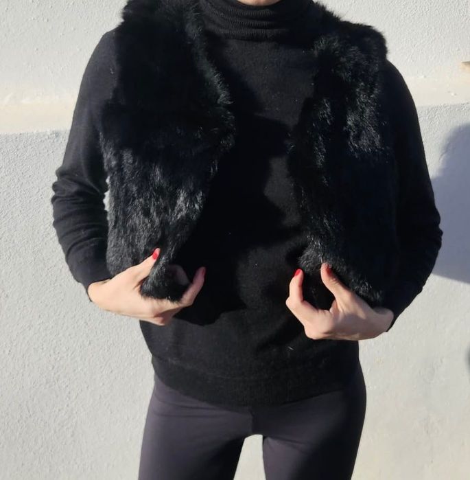 Coleto de coelho curto