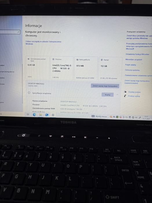 Laptop Toshiba Satellite A660-121