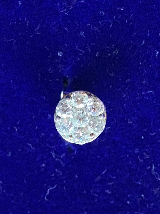 KOLCZYK z BRYLANTAMI  białe złota próba 585 !!!