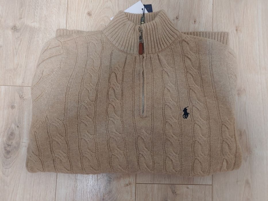 В’язаний світшот Polo Ralph Lauren / 1/4 zip / полузамок / кофта поло