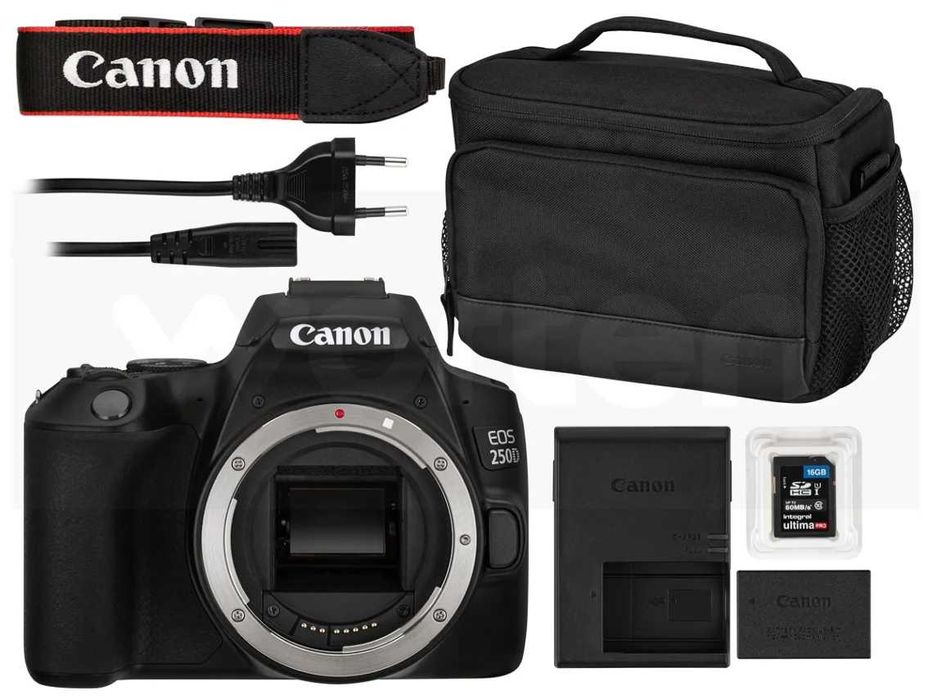 Kit Máquina Fotográfica CANON EOS 250D PR 18-55mm + lentes