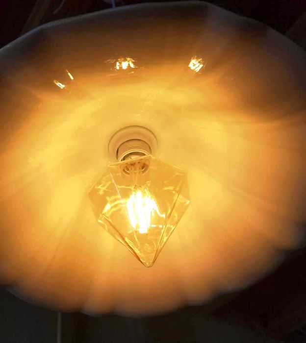 Candeeiro de suspensão cerâmica pintada a mão