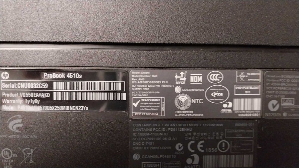 Laptop HP ProBook 4510s