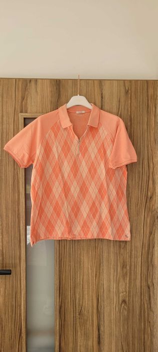 Koszulka włoska męska polo bawełna koralowa Marbas,roz M