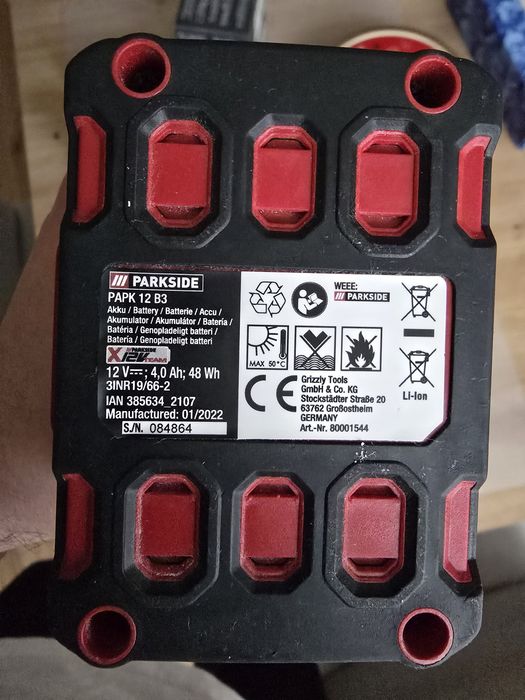 Akumulator bateria parkside 12v 4A