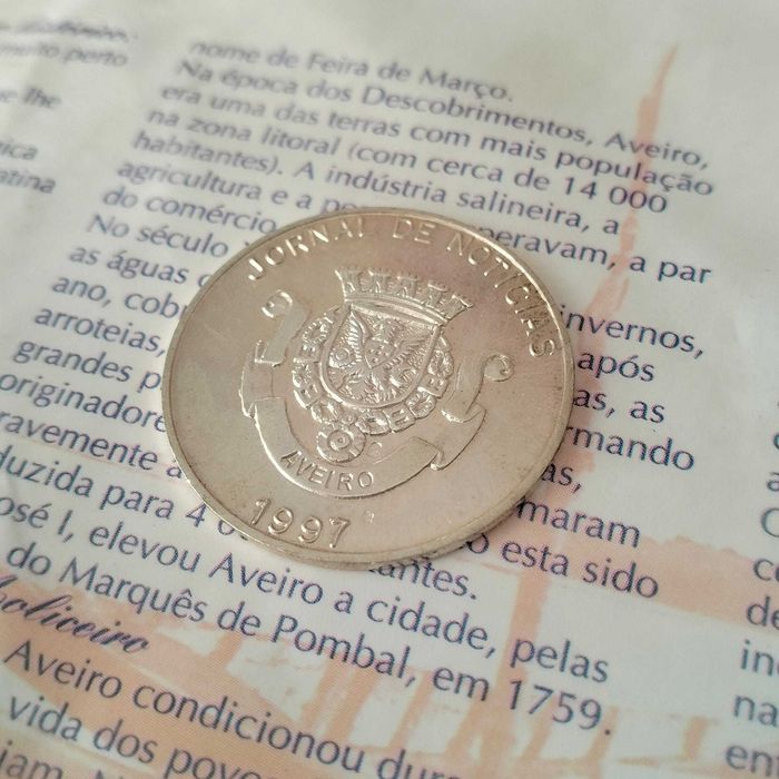 Medalha da Cidade de Aveiro - Coleção Portugal em Prata (JN 1997)