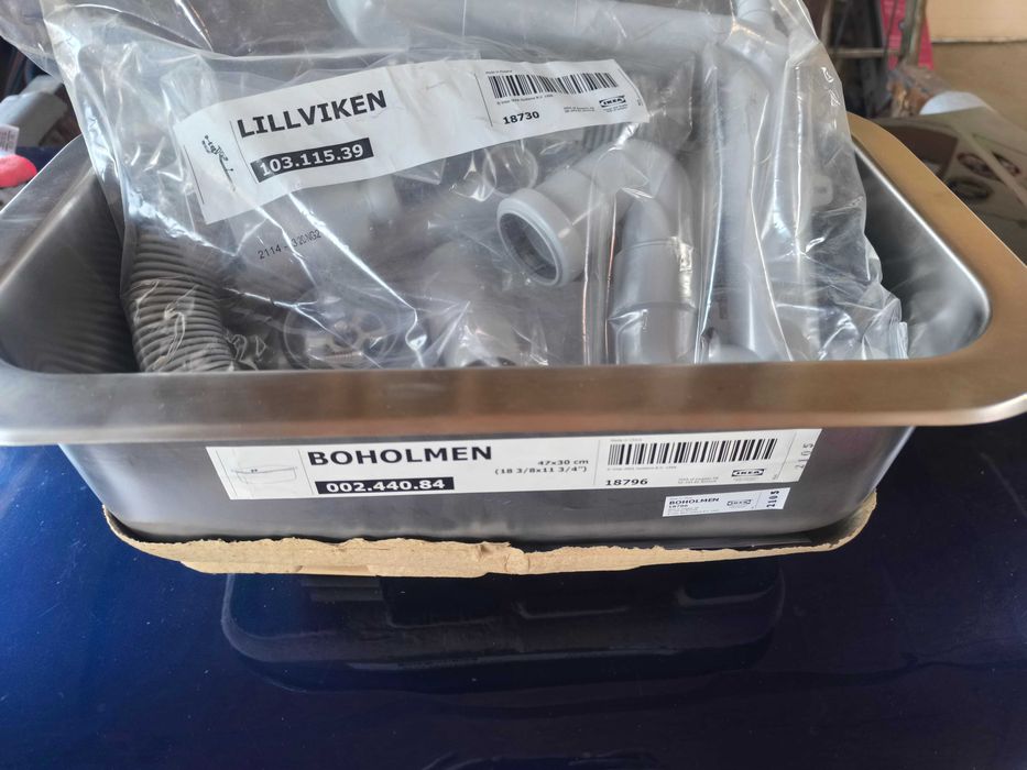 zlew + syfon z sitkiem IKEA nowe