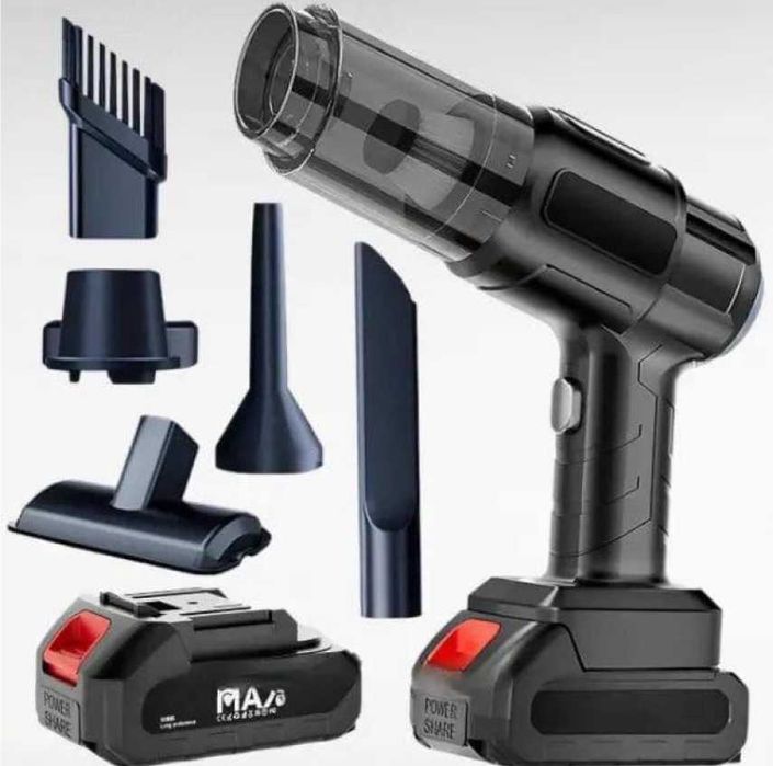 Автомобильный пылесос 6 насадок Аккумуляторный пылесос в авто