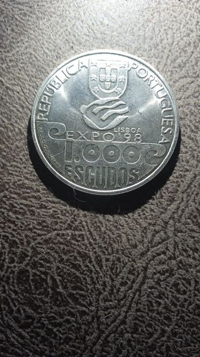 Prata moeda de 1000 escudos