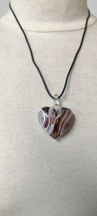 Zawieszka serce ze szkła weneckiego