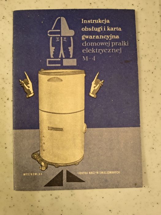 PRALKA WIRNIKOWA M-3 instrukcja obsługi 1966 PRL