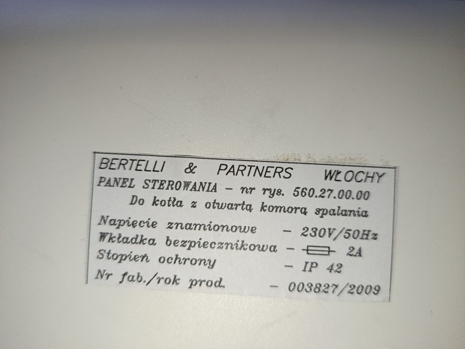 Panel sterowania do pieca gazowego Termet- Inwest Term