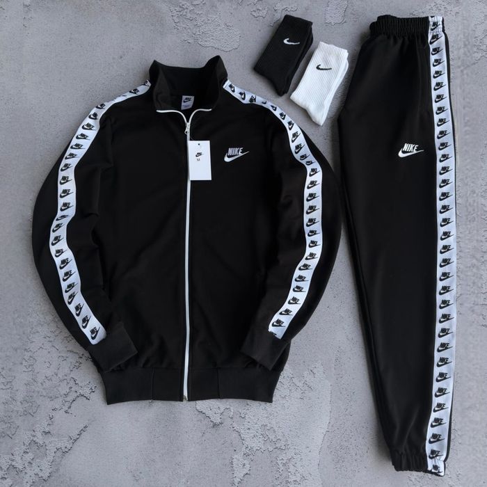 Спортивний костюм Nike олімпійка+штани з лампасами, 4 кольори | Комплект Найк мужской кофта+штаны, носки в подарок