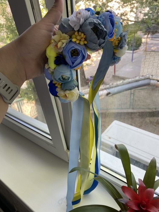 Віночок на голову,патріотичний двосторонній