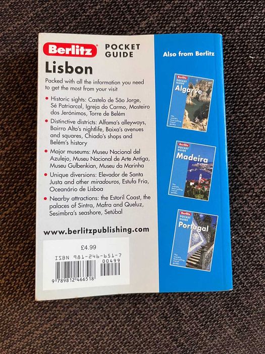 Guia Berlitz de Lisboa — em excelente estado