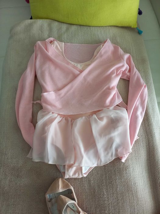 Conjunto de Balé- menina 6-7anos rosa/ envio gratis