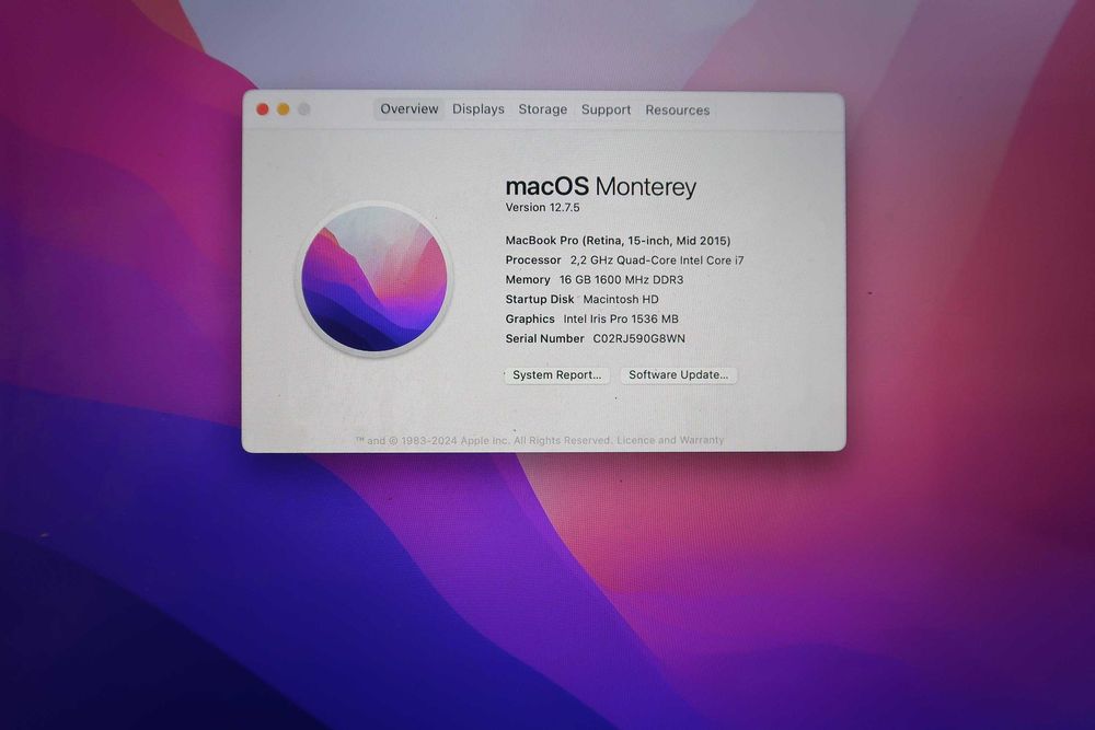 MacBook Pro Retina 15" (2015) | i7 Quad-Core | 16GB RAM | SSD