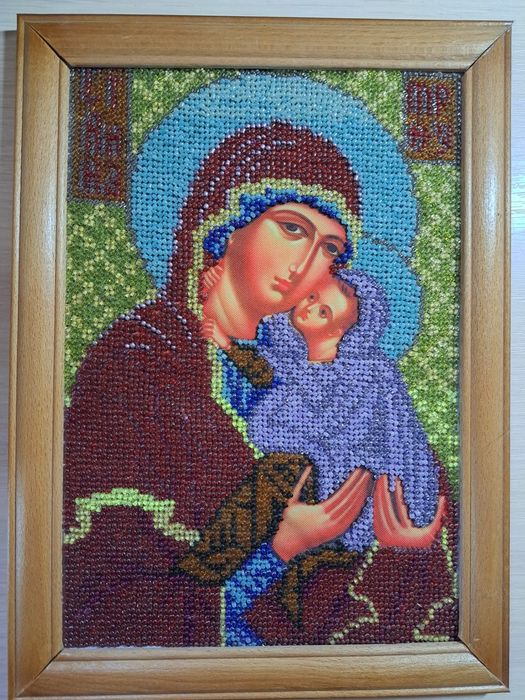 Ікона вишита бісером