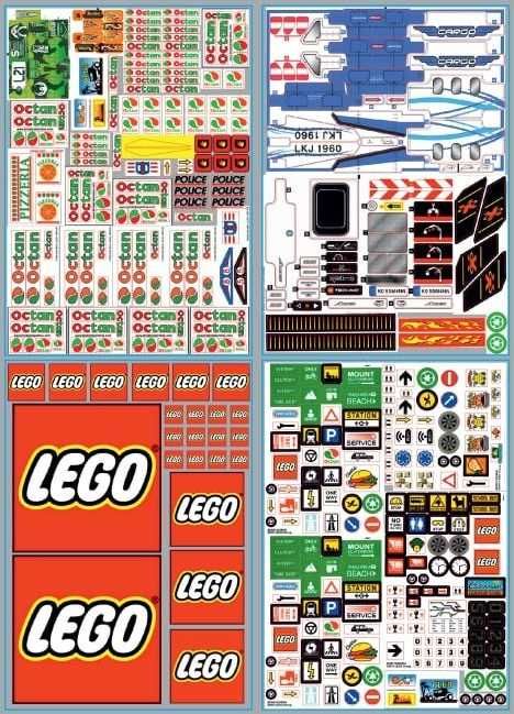 Наклейки для Лего LEGO наборів