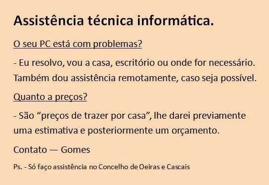 Assistência técnica informática