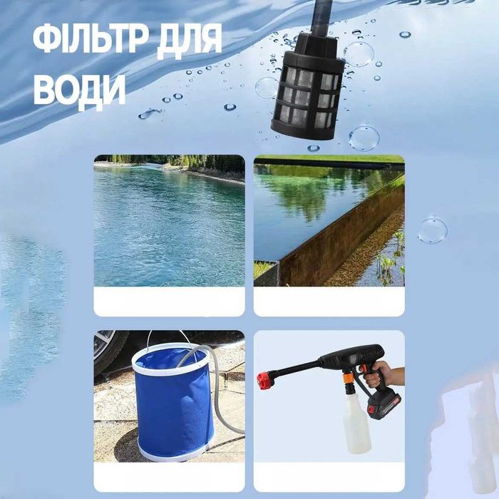 Акумуляторна мийка високого тиску. Мийка високого тиску.