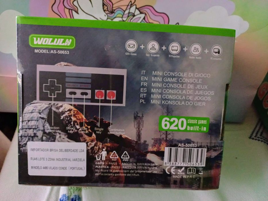 Consola mini nes 620 jogos em 1