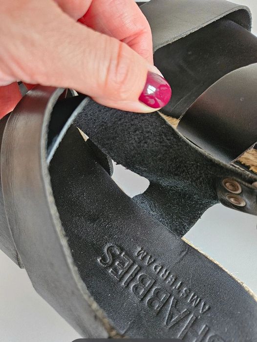 Shabbies Amsterdam Sandały espadryle 100% skóra + juta r.39