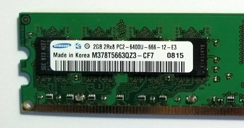 Memorias RAM de 2GB
