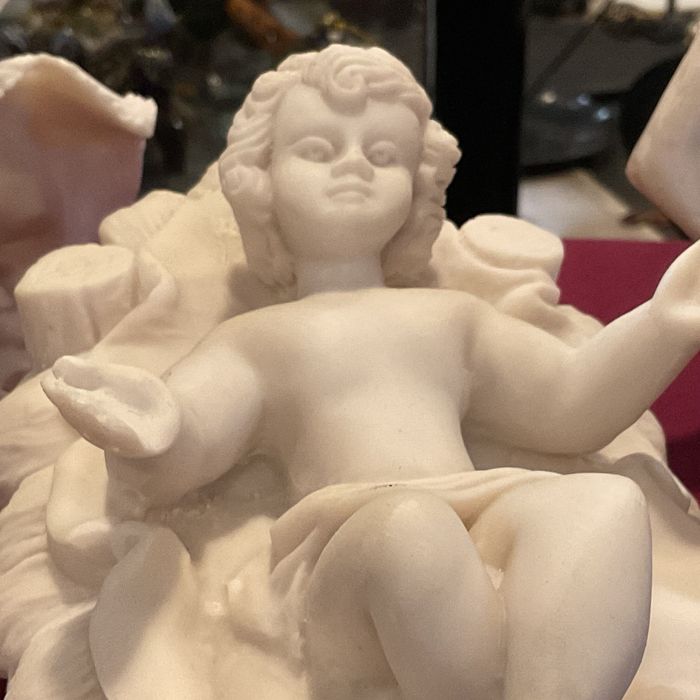 Presépio material de pó de pedra super lindo 5 peças 25/27/18/17 cm