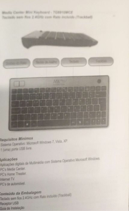 Media center mini keyboarde