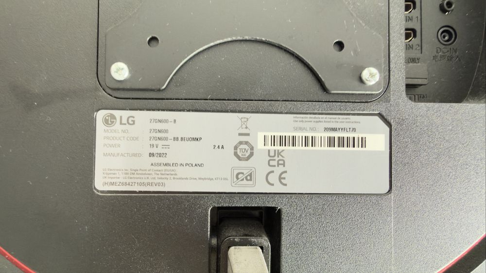 Monitor LG 27GN600 – 27