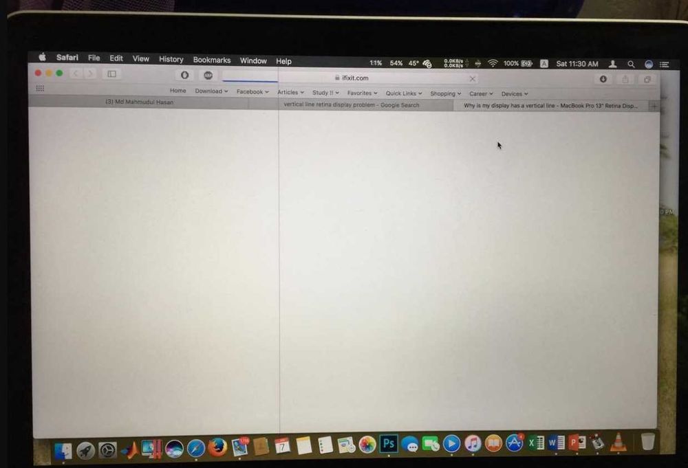 Macbook Pro 13.3" Mid 2014 i5 2.6 8GB RAM 128SSD Ecrã c/2 Linhas c/car