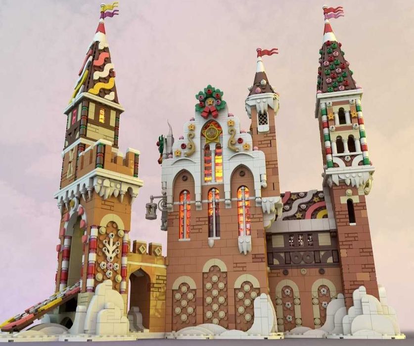 Авторский набор! Лего Конструктор Gingerbread Castle - Пряничный замок
