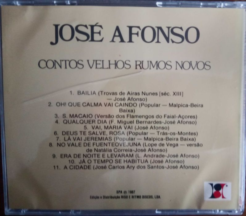 José Afonso	- - - - -		Contos Velhos, Rumos Novos	- - - - -	CD