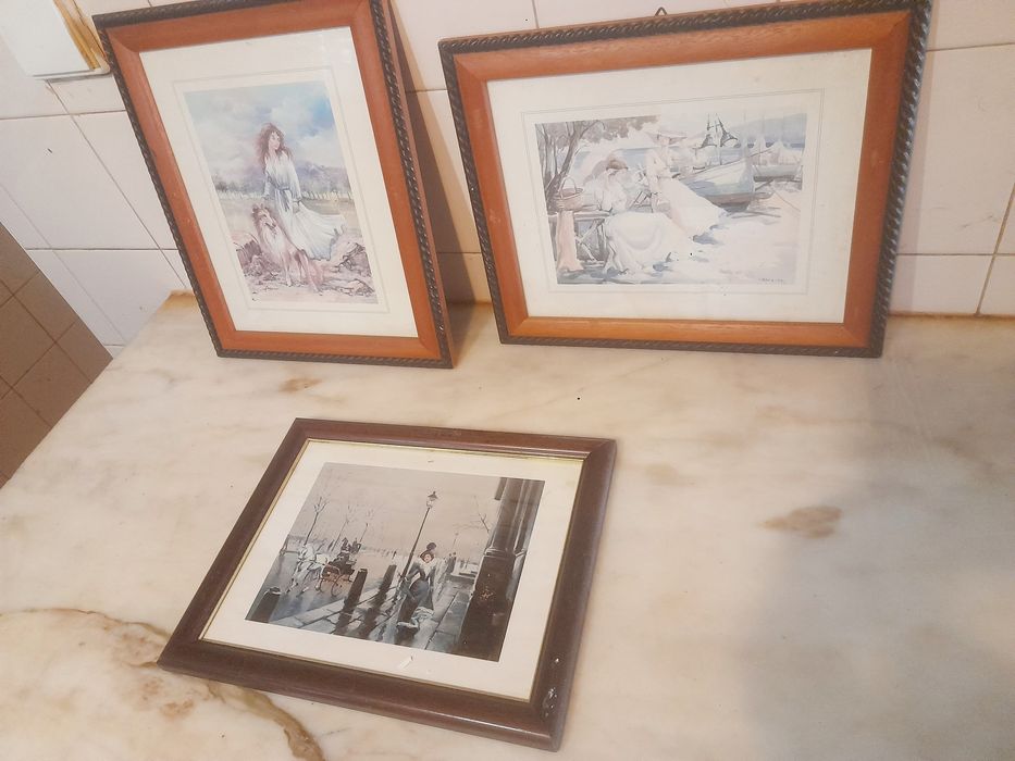 Conjunto de 3 Quadros Decorativos