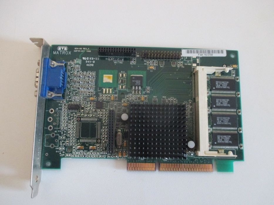 Placa de video Agp Vga MATROX 834-00 rev a64584889566851120