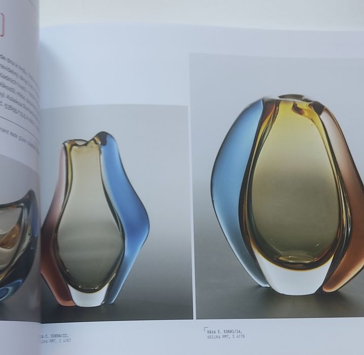 szkło wazony czeskie prl katalog album