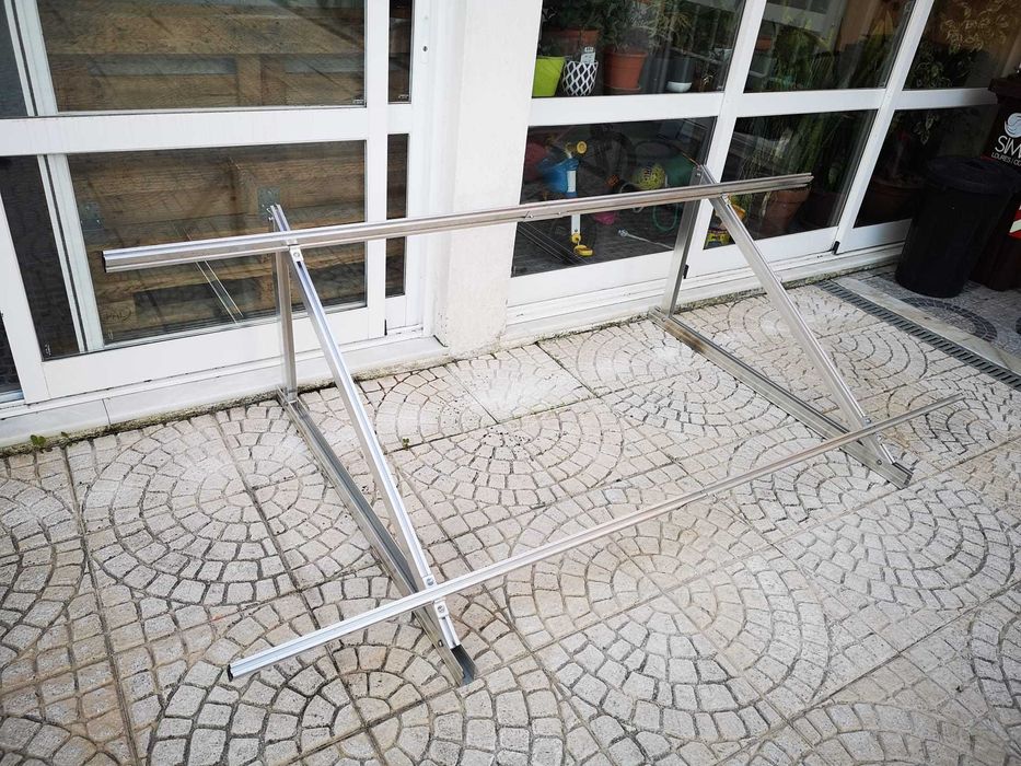 Estrutura aluminio Sunfer para 2 paineis solares inclinado