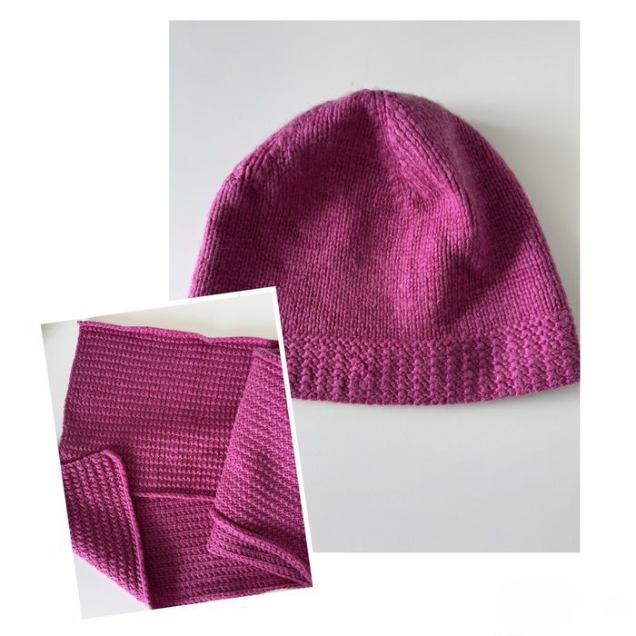Шарф і шапка ручної роботи (в’язаний комплект)