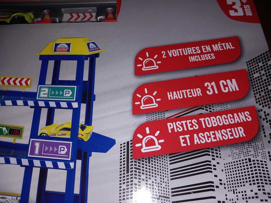 Garagem RC c ascensor Kidway+2 níveis c 2 carrinhos NOVO c 25% descont