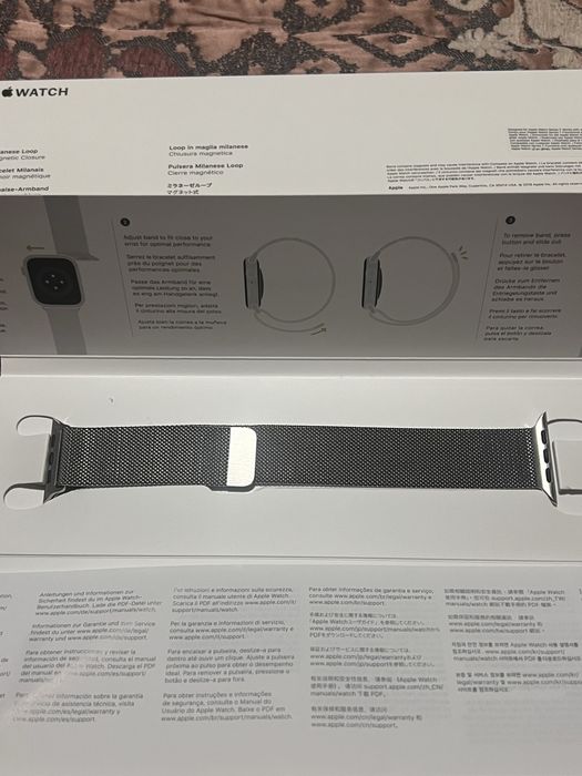 Bracelete Loop Milanesa prateada para Apple watch original