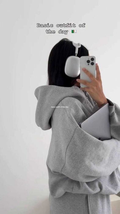 Теплий флісовий костюм оверсайз: худі на затяжках + штани