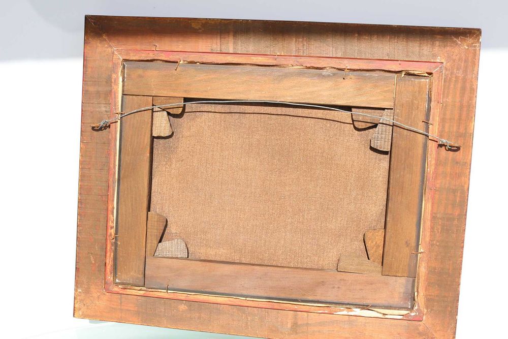 Quadro de JOÃO PEIXOTO Óleo s Tela Barcos Assinado 30 x 40 cm mancha