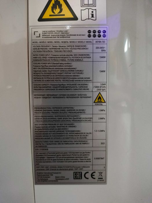 Klimatyzator przenośny A018A-12C