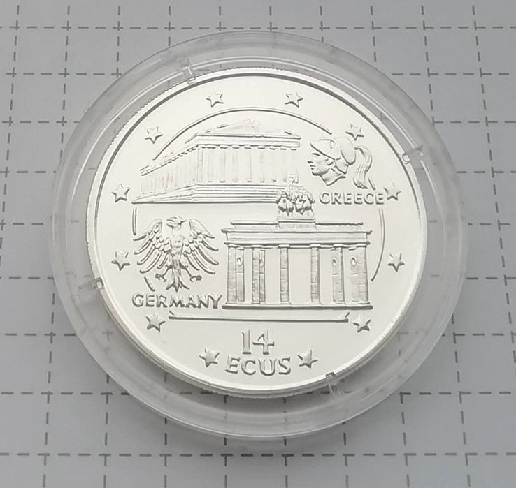 Гібралтар 14 екю 1994р. СРІБЛО. Оригінал. Сертифікат.